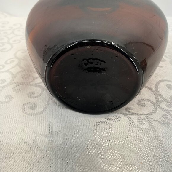 Vintage Paul Masson Heart-Shaped Brown Glass Decanter - Picture 6 of 6